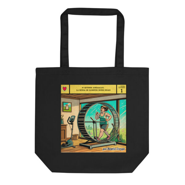 Ecobolsa "Si quieres adelgazar, ¡la rueda de hámster debes dejar!"